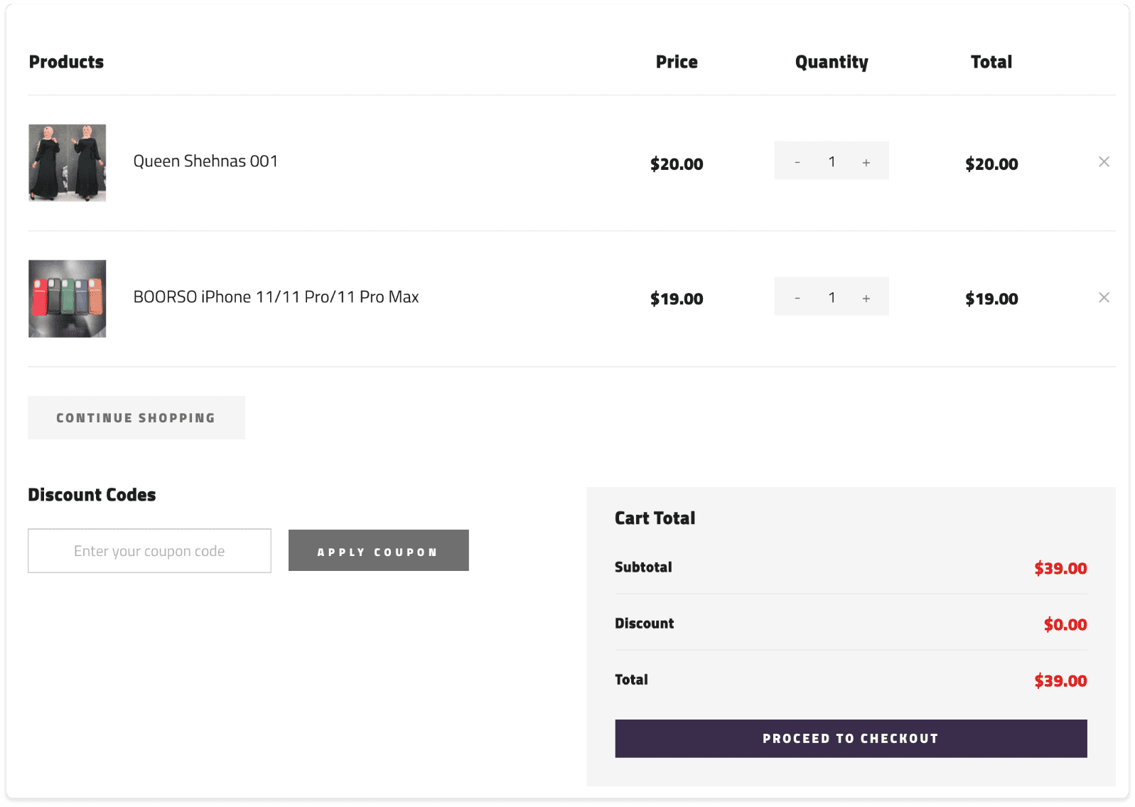 Beec Online Cart